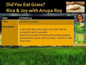 Bedok Public Library September 30 · Edited ·    Join Writer Anupa Roy in a fantastic storytelling journey that'll showcase nature's brilliance as well as the endeavor of man. It's happening at our library this Saturday, 3pm at the level 3 multipu